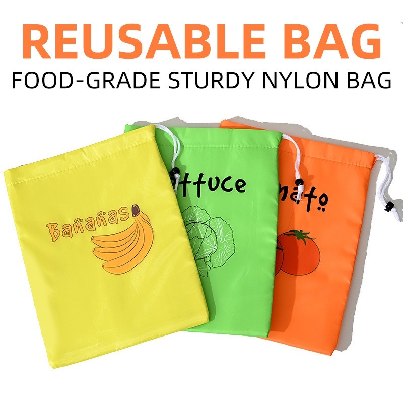 Reusable Produce Bag - أكياس تخزين لحفظ الفواكه والخضروات، حقيبة