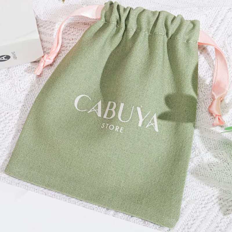 Linen Bag Bulk - عالية الجودة القطن الأخضر الكتان الرباط