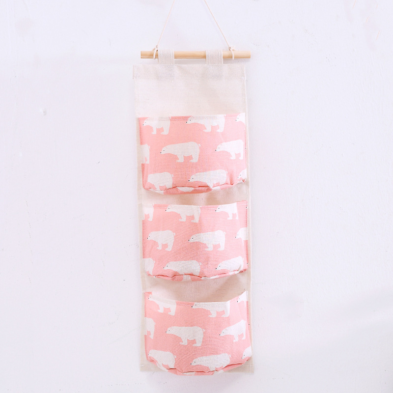 1 قطعة ثلاثة جيوب معلقة جدار ح - مراجعة Linen Bag Bulk وسعره