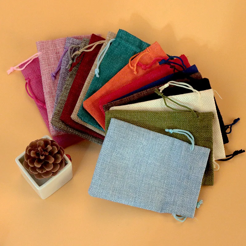 50 قطعة/مجموعة أكياس هدايا من  - مراجعة Linen Bag Bulk وسعره