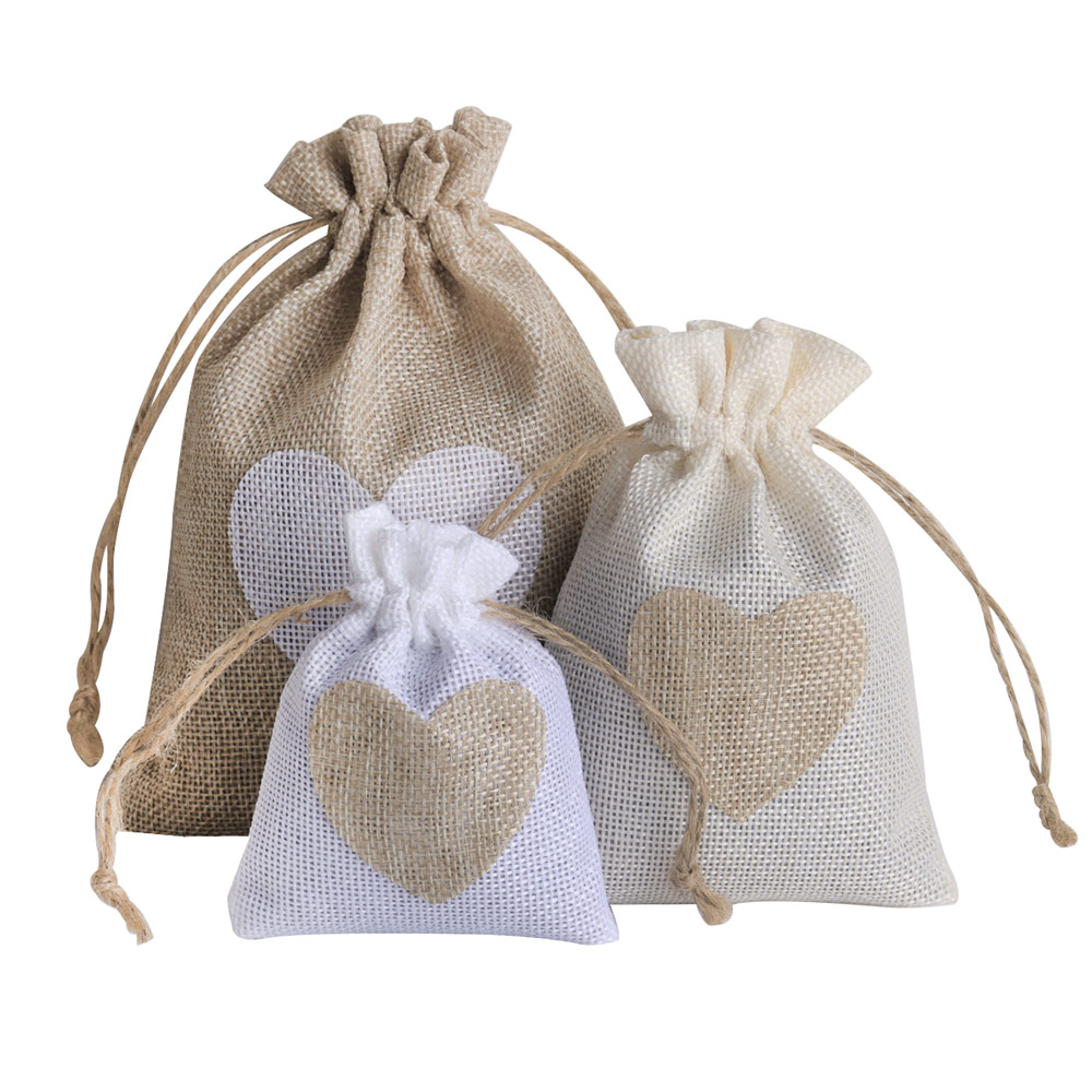 5 قطعة/الوحدة القلب الكتان مجو - مراجعة Linen Bag Bulk وسعره