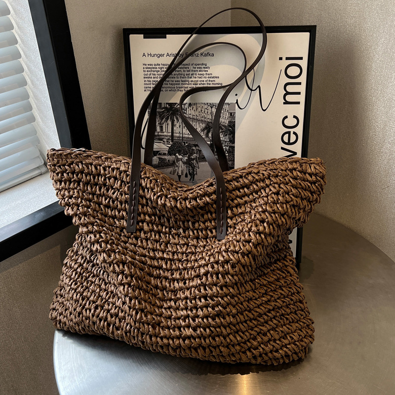 القش المنسوجة حمل الحقائب عارض - مراجعة Linen Bag Bulk وسعره